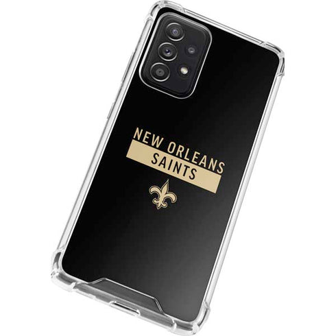 NFL New Orleans Saints Black Performance Series Galaxy A52 5G Clear Case